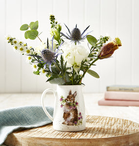 Royal Worcester Wrendale Posy Jug - Rabbit Head Clover Heals