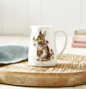 Royal Worcester Wrendale Posy Jug - Rabbit Head Clover Heals