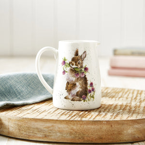 Royal Worcester Wrendale Posy Jug - Rabbit Head Clover Heals