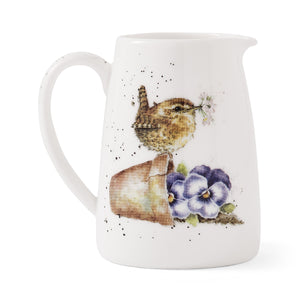 Royal Worcester Wrendale Posy Jug - Wren Pottering About