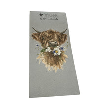 Load image into Gallery viewer, Wrendale Magnetic Shopping Pad - Daisy Coo Highland Cow
