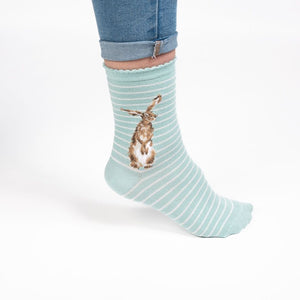 Wrendale Designs Ladies Socks - Hare & The Bee