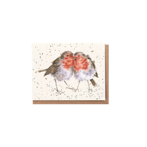Wrendale Greeting Card Mini - Birds of a Feather Robin