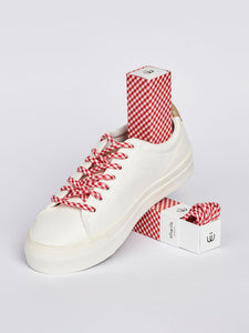 Sliwils Shoelaces - Checkered Red