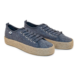 Walk in Pitas Linen Sneaker- Blue