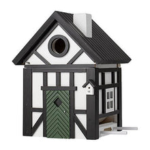 Load image into Gallery viewer, Birdhouse/Feeder - White &amp; Blue
