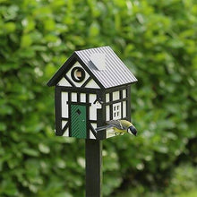 Load image into Gallery viewer, Birdhouse/Feeder - White &amp; Blue
