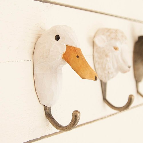 Hand Carved Wall Hook - Duck