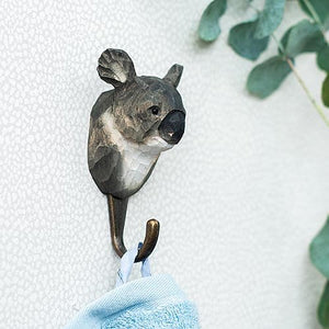 Hand Carved Wall Hook - Koala