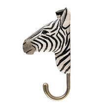 Load image into Gallery viewer, Hand Carved Wall Hook - Zebra
