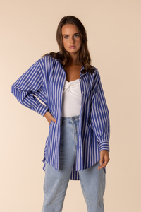 Two Ts Blue Stripe Over Shirt