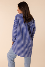 Load image into Gallery viewer, Two Ts Blue Stripe Over Shirt
