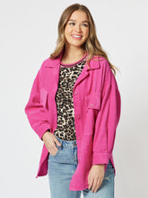 Load image into Gallery viewer, Threadz Zoe Cord Shacket - Pink
