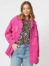 Load image into Gallery viewer, Threadz Zoe Cord Shacket - Pink
