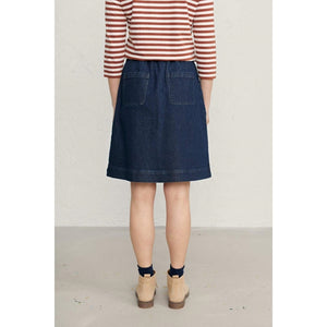 Seasalt Cornwall May's Rock Skirt - Dark Rinse Denim