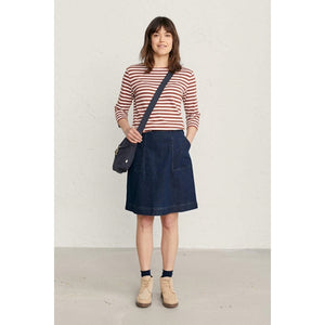 Seasalt Cornwall May's Rock Skirt - Dark Rinse Denim