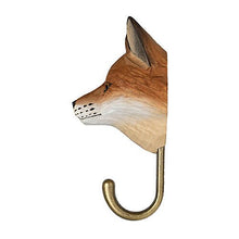 Load image into Gallery viewer, Hand Carved Wall Hook - Red Fox
