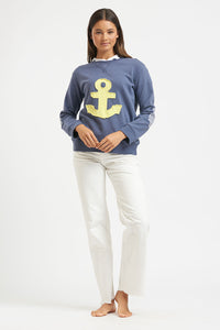 Est1971 Frayed Anchor Windy - Navy/Yellow Anchor