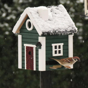 Birdhouse/Feeder - Green Cottage