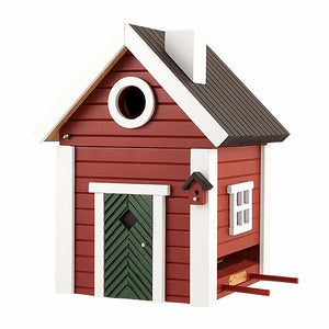 Birdhouse/Feeder - Red Cottage