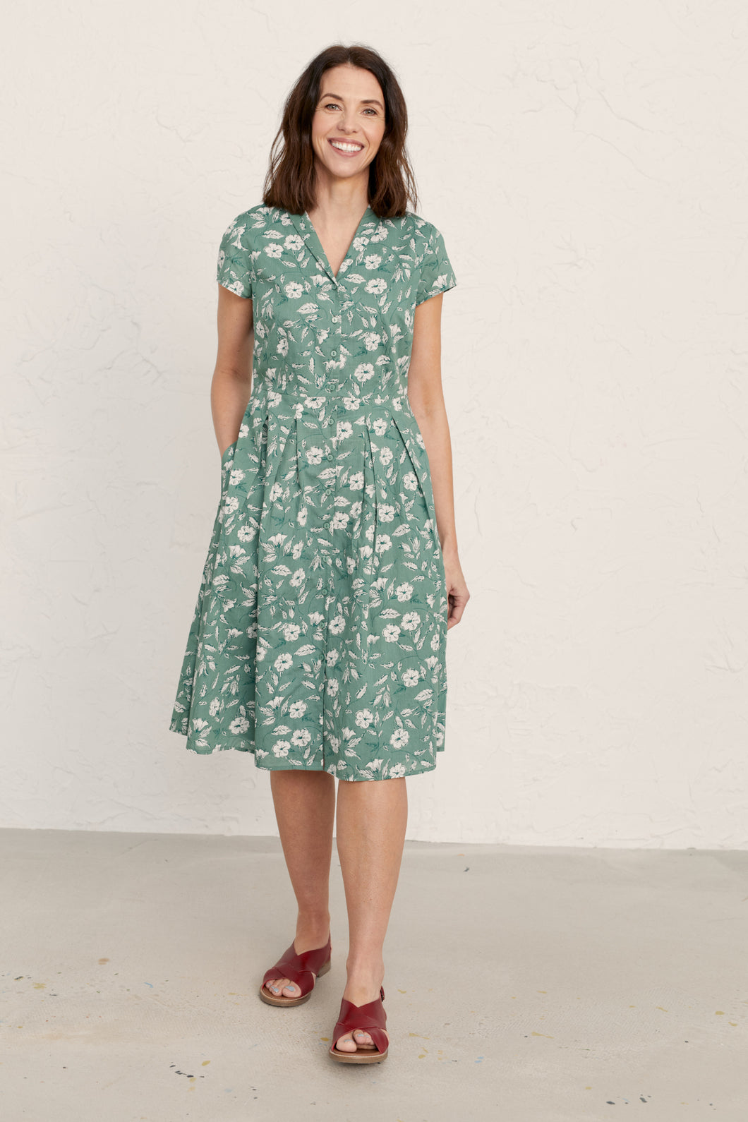 Seasalt Cornwall Brenda Dress - Moonflower Succulent