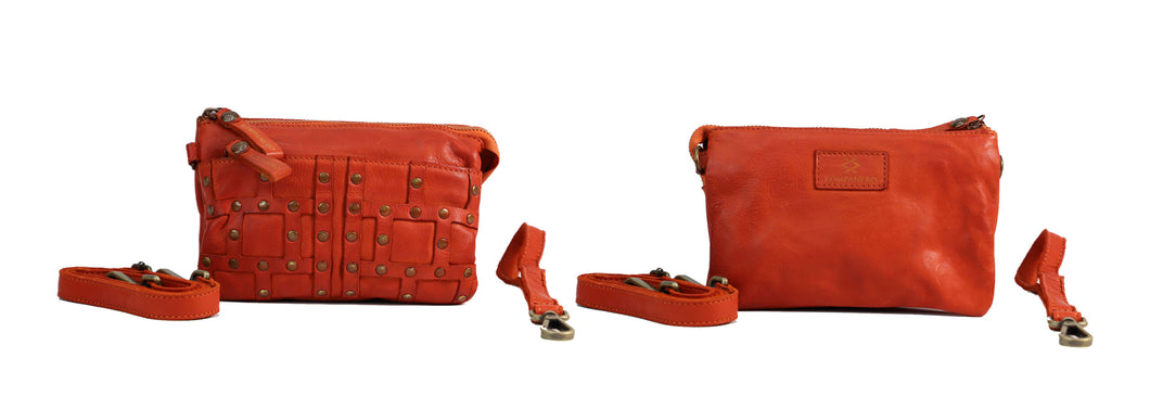 Kompanero Leather Bag - Chiara - Navy or Orange