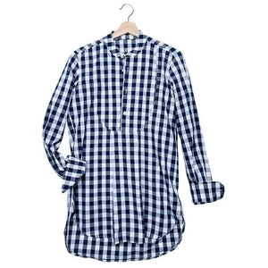 Irving & Powell Crosby Band Collar Gingham Tunic