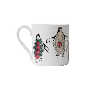 Anna Wright Fine Bone China Mug - Dancing Penguins