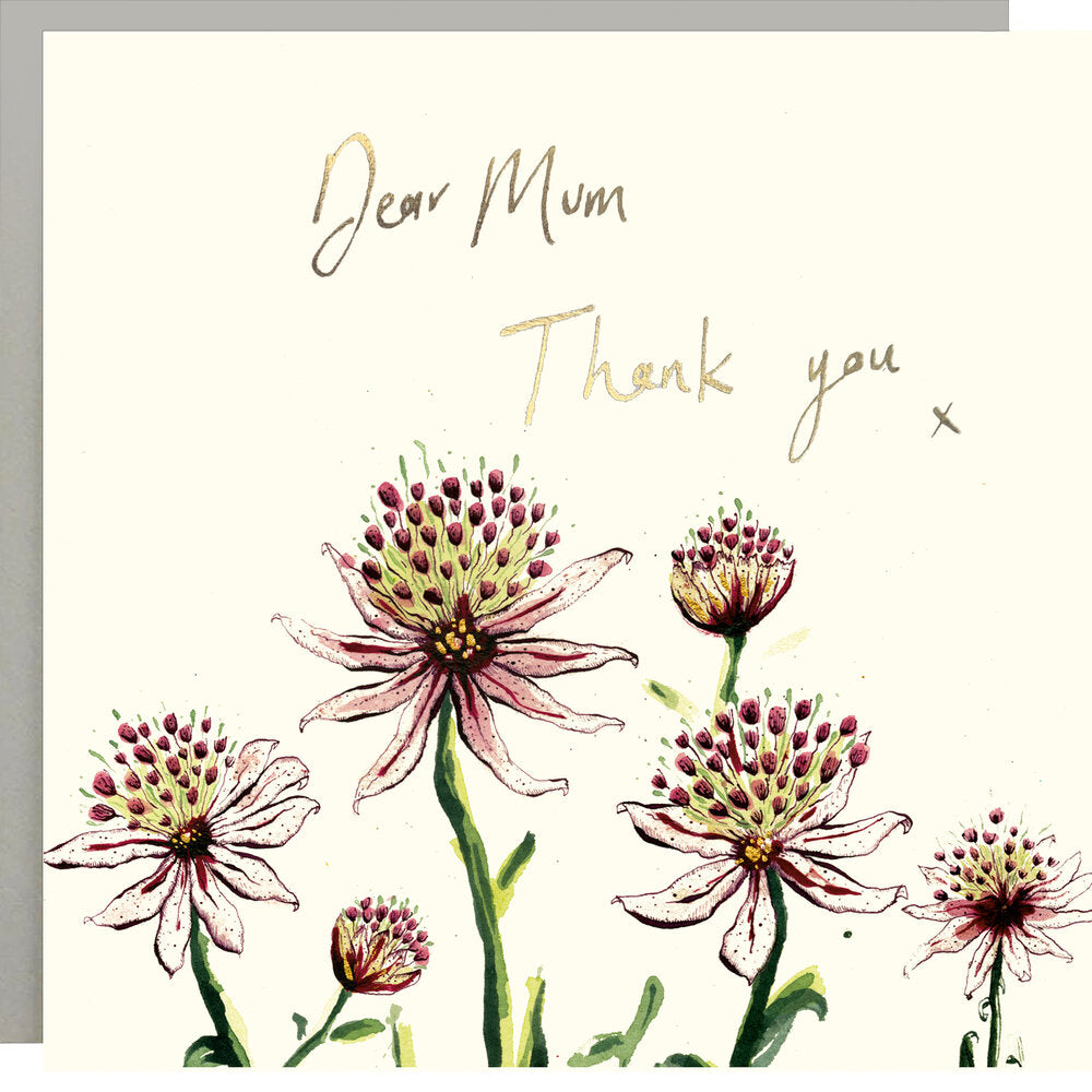 Anna Wright Card - Dear Mum Thank You x Deluxe Gold Foil Card