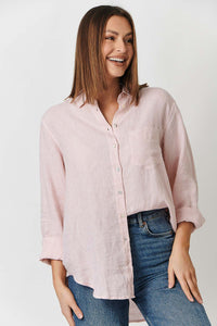 Enveloppe Linen Shirt - Rose