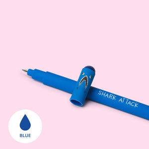 Legami Erasable Gel Pen - Blue Ink - Shark