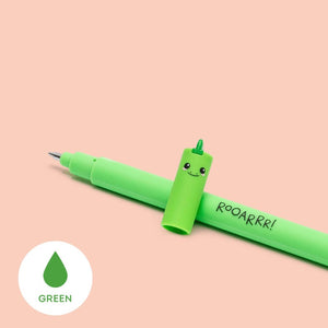 Legami Erasable Gel Pen - Green Ink - Dino