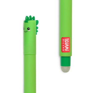 Legami Erasable Gel Pen - Green Ink - Dino