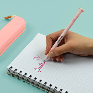 Legami Erasable Gel Pen - Pink Ink - Piggy