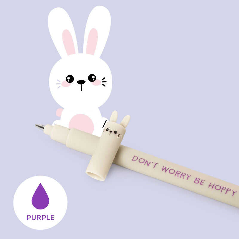 Legami Erasable Gel Pen - Purple Ink - Bunny