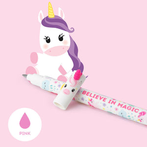 Legami Erasable Gel Pen - Pink Ink - Unicorn