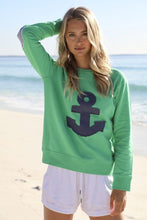 Load image into Gallery viewer, Est1971 Frayed Anchor Windy - Bright Green/Navy Anchor
