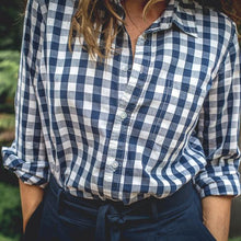 Load image into Gallery viewer, Irving &amp; Powell Gingham Shirt - Navy/White
