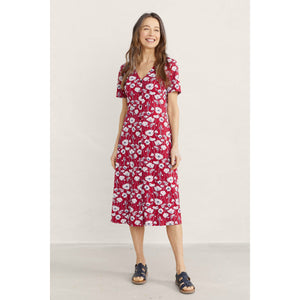 Seasalt Cornwall Lilian Dress - Linear Poppy Rudder