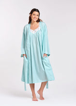 Load image into Gallery viewer, Cotton Dressing Gown/Robe - Mint Gingham
