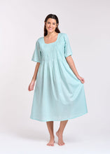 Load image into Gallery viewer, Cotton S/S Nightie - Mint Gingham
