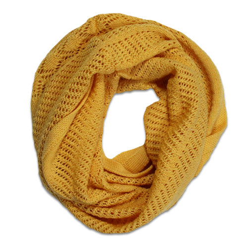 Australian Made Vintage Loop Wool Scarf - Mustard