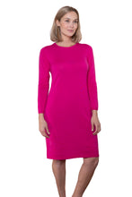 Load image into Gallery viewer, Caroline Gleeson NZ Superfine Merino Dress - Hot Pink
