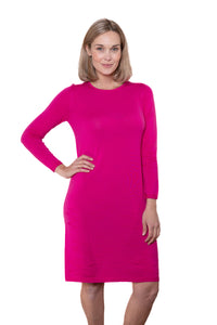 Caroline Gleeson NZ Superfine Merino Dress - Hot Pink