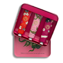 Load image into Gallery viewer, Murphy &amp; Daughters Gift Set of 3 Full Size hand creams in a luxe tin - Rose
