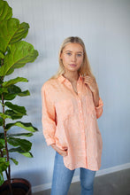 Load image into Gallery viewer, HUT Boyfriend Linen Shirt - Orange
