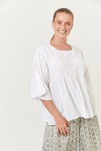 Load image into Gallery viewer, Namastai Crinkle Cotton Harper Top - White
