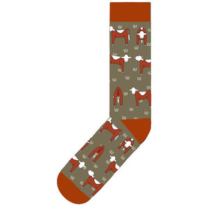 Red Tractor Designs Cotton Socks - Herefords