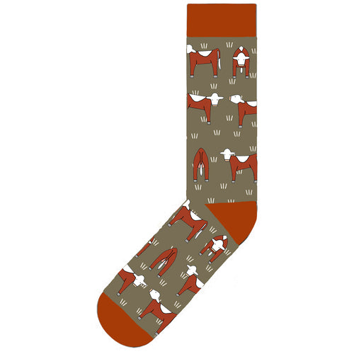 Red Tractor Designs Cotton Socks - Herefords