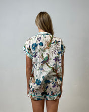 Load image into Gallery viewer, Cotton Pyjamas - Short Set - Bird Print Teal
